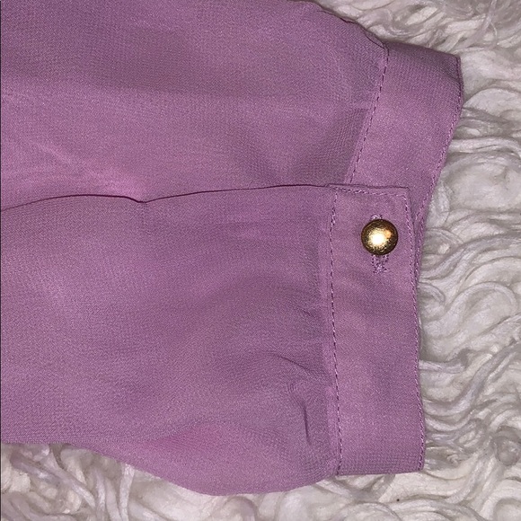 Lavender button down blouse - Picture 4 of 4
